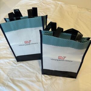 2 VINEYARD VINES PINK WHALE REUSABLE
SHOPPING TOTE